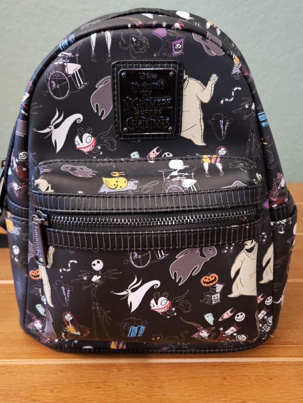 Loungefly Disney Nightmare Before Christmas Character All Over Print Mini Bag